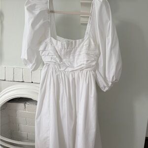 Abercrombie White Puff Sleeve Dress